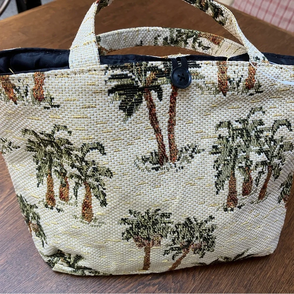Selling as a set, two lined never-used mini bags each 8” x 11.5” x 5” purse/bag.